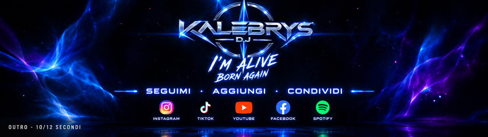 KALEBRYS I'M ALIVE visual artwork in metallic blue